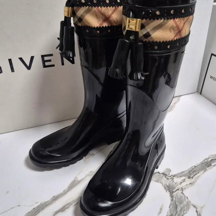 [BUNJANG] Burberry Check Pattern Rain Boots / (정품) 버버리 체크 패턴 레인부츠 장화 35