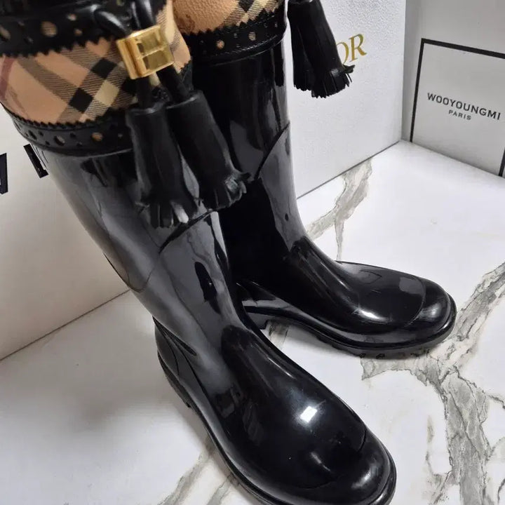 [BUNJANG] Burberry Check Pattern Rain Boots / (정품) 버버리 체크 패턴 레인부츠 장화 35