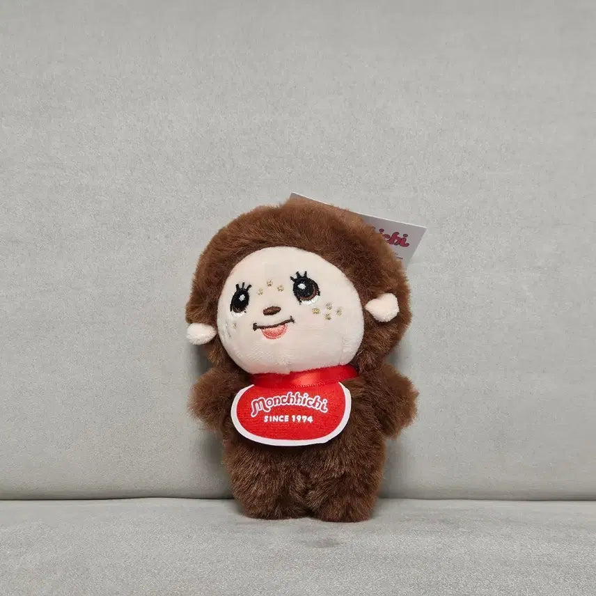 [BUNJANG] Monchhichi Brown Plush Keychain / 몬치치 갈색 봉제 인형 키링