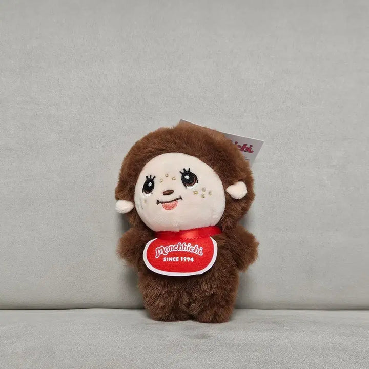 [BUNJANG] Monchhichi Brown Plush Keychain / 몬치치 갈색 봉제 인형 키링