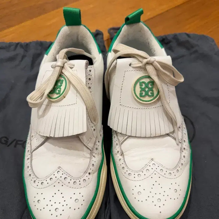 [BUNJANG] G/FORE White Green Golf Sneakers / 지포어 G/FORE 화이트 그린 스니커즈