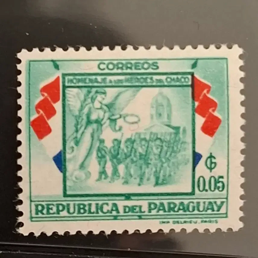 [BUNJANG] Paraguay 1939 Chaco War Commemorative Stamp / (4관/A36) 1939년 파라과이 전쟁의여신5완 기념우표(A6)저렴