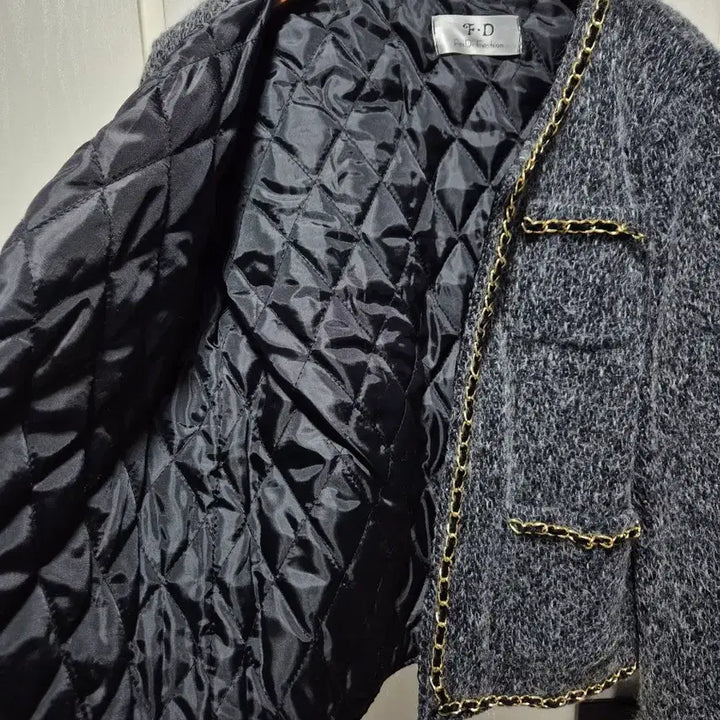 [BUNJANG] Tweed Quilted Jacket and Skirt Set / (세일)(새상품)누빔 트위드 셋업 자켓 스커트