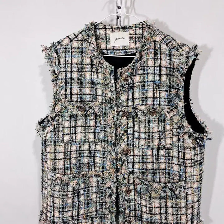 [BUNJANG] Grazia Tweed Check Vest / 그라치아 트위드 체크 조끼 베스트