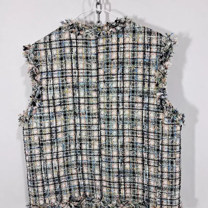 [BUNJANG] Grazia Tweed Check Vest / 그라치아 트위드 체크 조끼 베스트