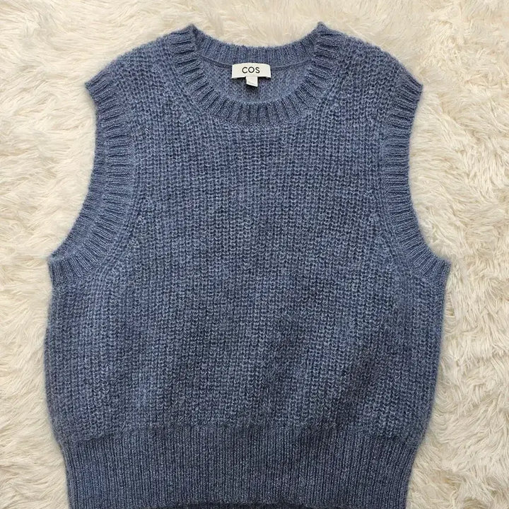[BUNJANG] COS Blue Knit Vest L / COS 코스 블루 니트 조끼 L