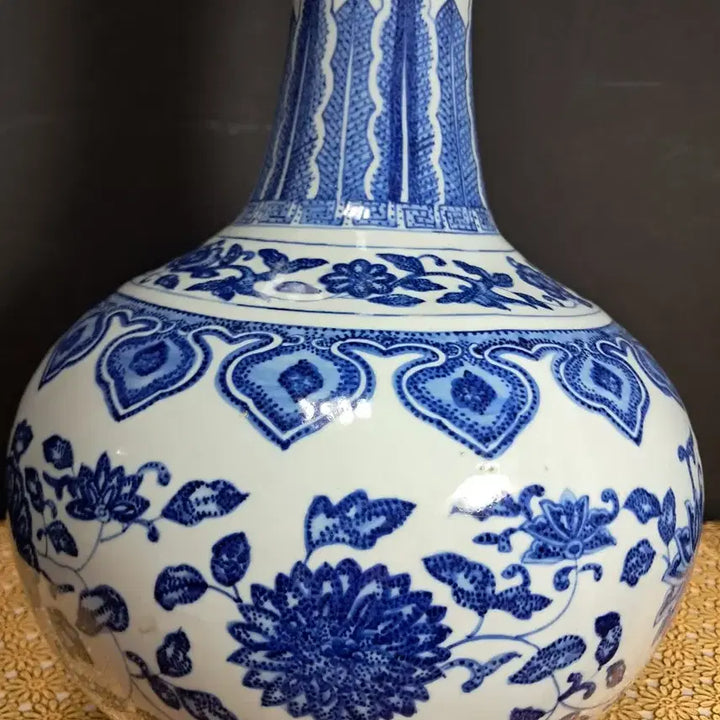 [BUNJANG] Celadon Porcelain Vase / 청화백자 도자기 꽃병(높이약 37.5cm)