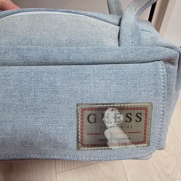 [BUNJANG] Guess Marilyn Monroe Denim Letter Bag / 업사이클링 가방 게스 마릴린먼로 데님 레터백