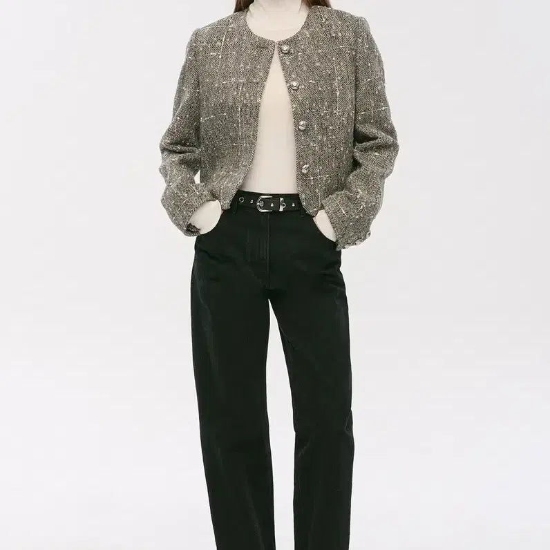 [SOLD OUT] 새상품) 한섬 TIME 타임 그레이 트위드 자켓