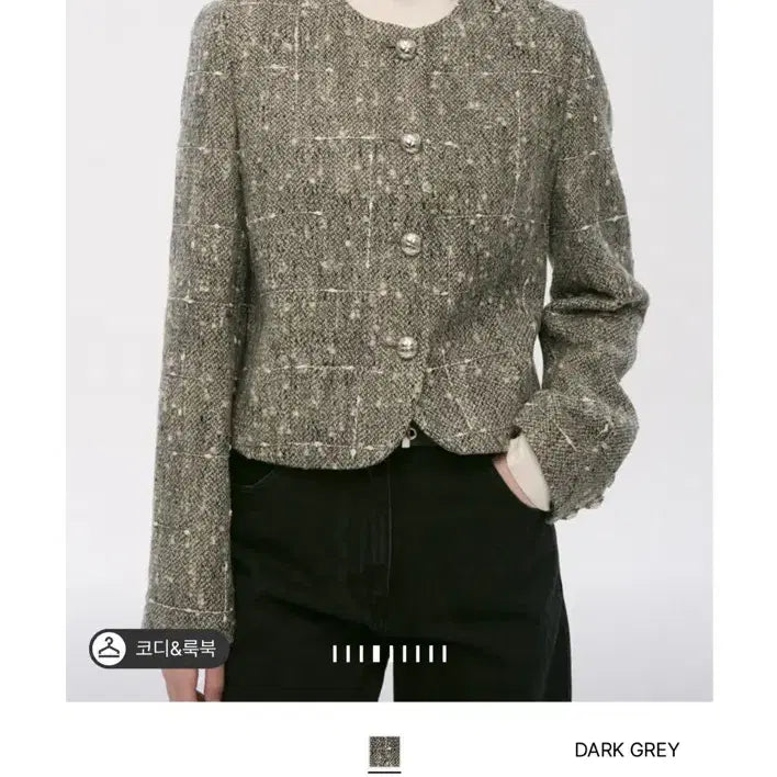 [SOLD OUT] 새상품) 한섬 TIME 타임 그레이 트위드 자켓