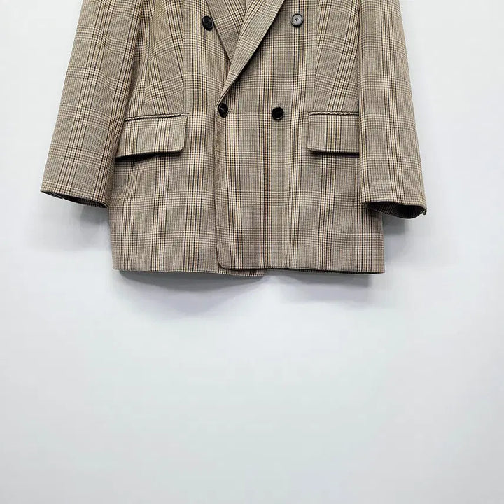 [BUNJANG] BOWEN Wool Blend Classic Check Double Jacket / 보웬(BOWEN) 울 혼방 클래식 체크 더블 자켓 (Free)