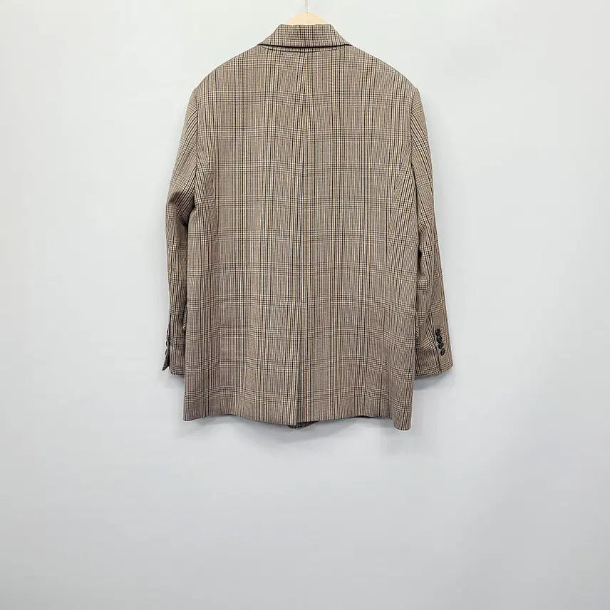 [BUNJANG] BOWEN Wool Blend Classic Check Double Jacket / 보웬(BOWEN) 울 혼방 클래식 체크 더블 자켓 (Free)