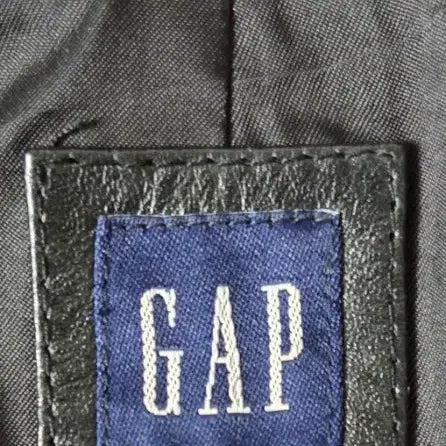 [BUNJANG] GAP Black Two-Tone Leather Jacket / GAP 갭 블랙투톤 가죽 자켓 S