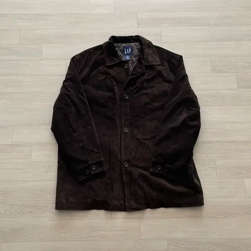[BUNJANG] Gap 90s Leather Suede Carcoat / 90s 올드갭 레더 스웨이드 카코트 다크 브라운 gap carcoat