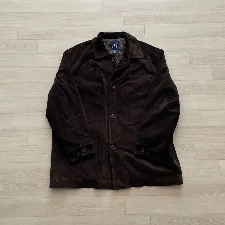 [BUNJANG] Gap 90s Leather Suede Carcoat / 90s 올드갭 레더 스웨이드 카코트 다크 브라운 gap carcoat