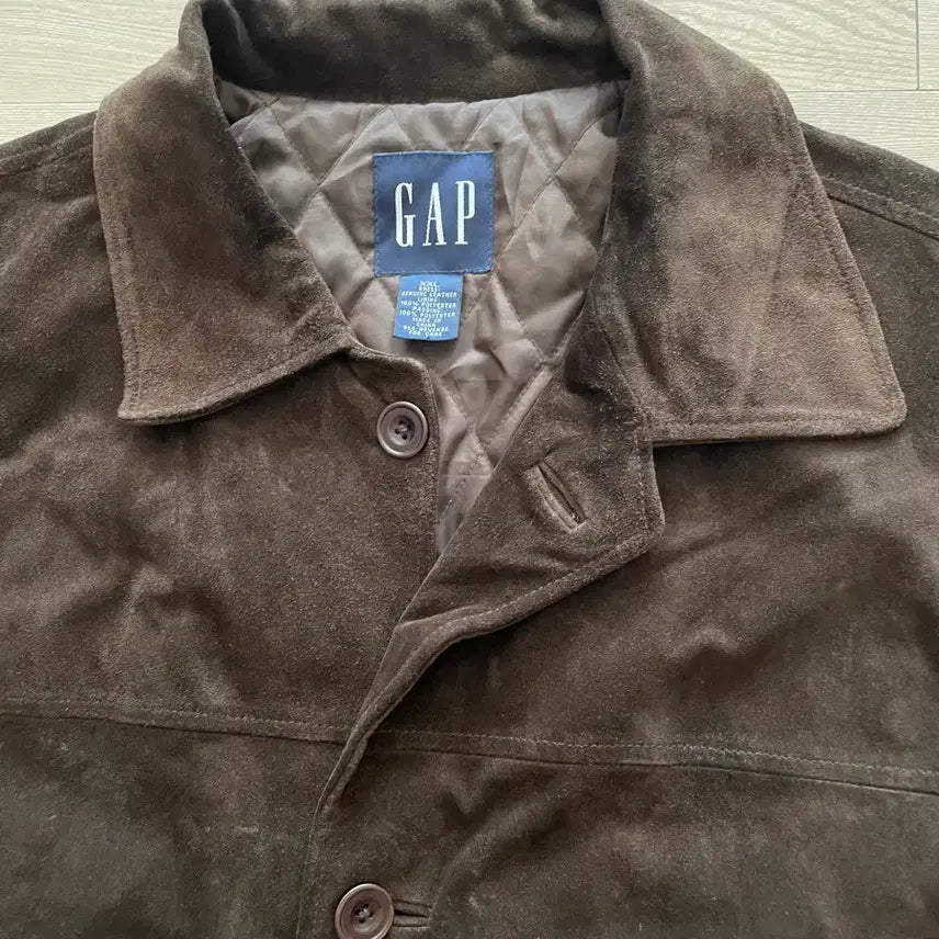 [BUNJANG] Gap 90s Leather Suede Carcoat / 90s 올드갭 레더 스웨이드 카코트 다크 브라운 gap carcoat