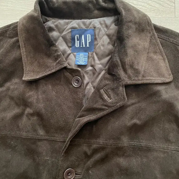 [BUNJANG] Gap 90s Leather Suede Carcoat / 90s 올드갭 레더 스웨이드 카코트 다크 브라운 gap carcoat