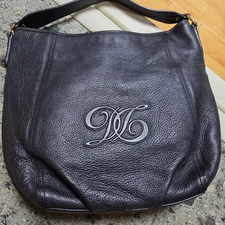 [BUNJANG] Daks Black Leather Shoulder Bag / 닥스가죽숄더백