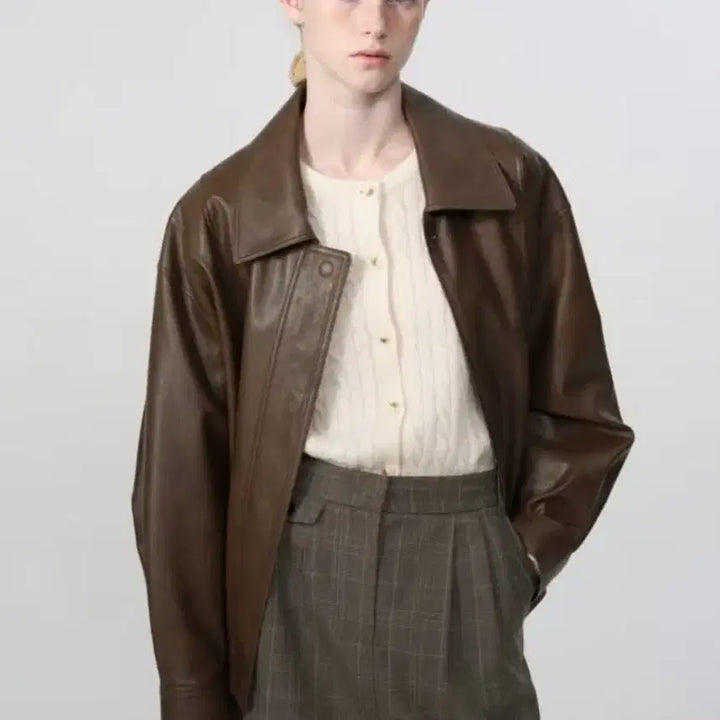 [BUNJANG] depound Leather Jacket Brown / depound 드파운드 레더 자켓 브라운
