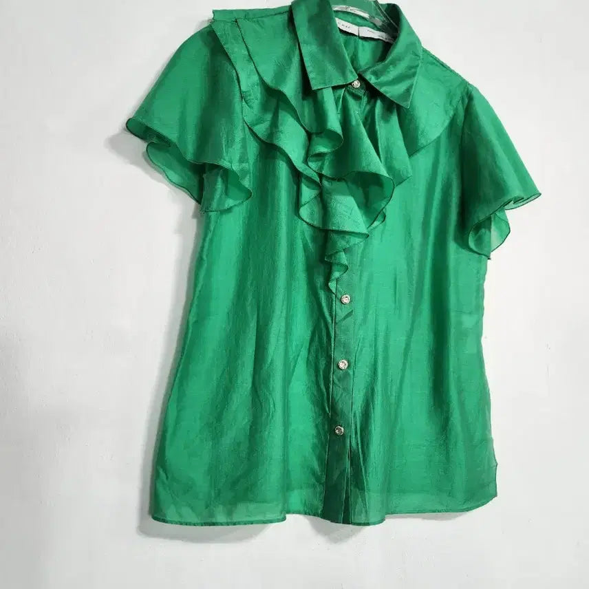 [BUNJANG] MICHAA Lace Frill Blouse / 미샤 MICHAA 레이스 프릴 블라우스55반~마른66