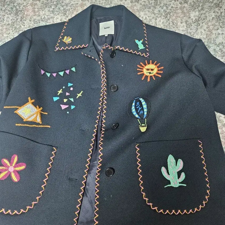 [BUNJANG] SJYP Embroidered Jacket / sjyp엠브로이드자켓