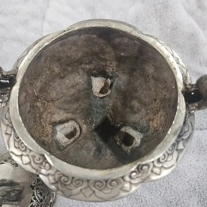 [BUNJANG] White Copper Dragon Incense Burner / 백동 용 장식 향로 입니다