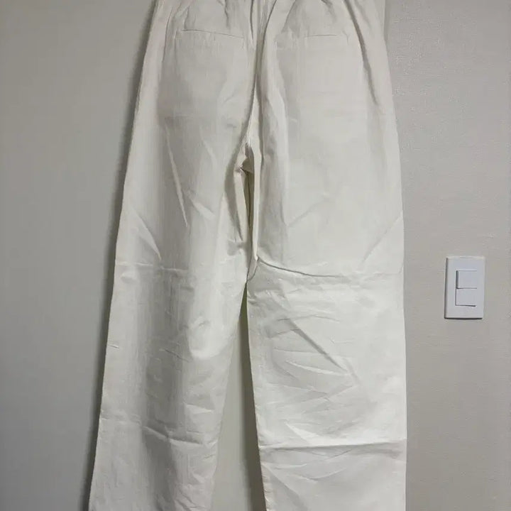[BUNJANG] Shop Letter Drawstring Pants White / 샵레터 드로우스트링 팬츠 화이트 free
