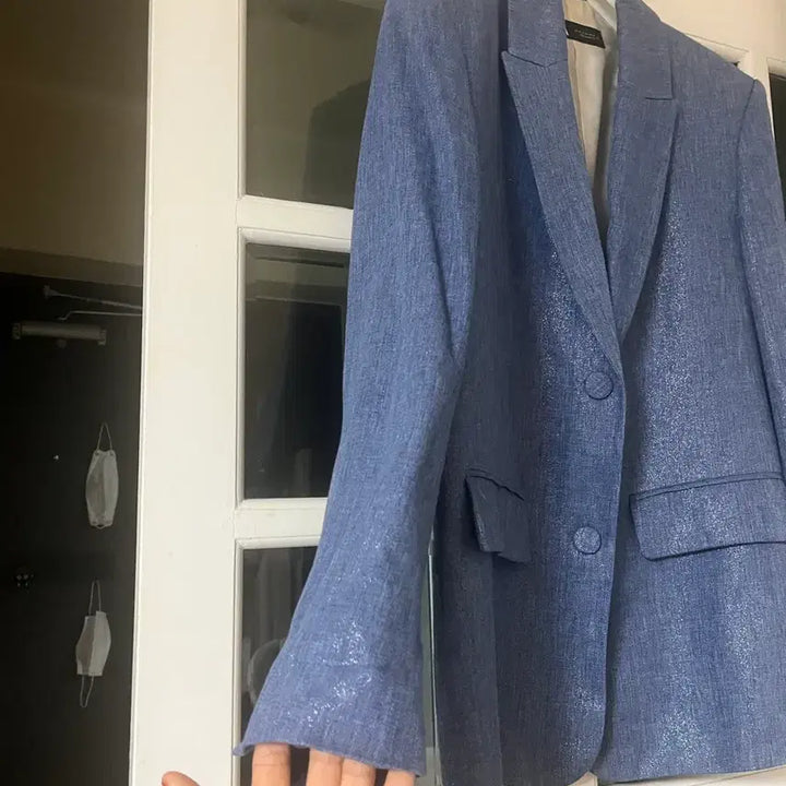 [SOLD OUT] 자라 ZARA 블루 린넨 블레이저(66)