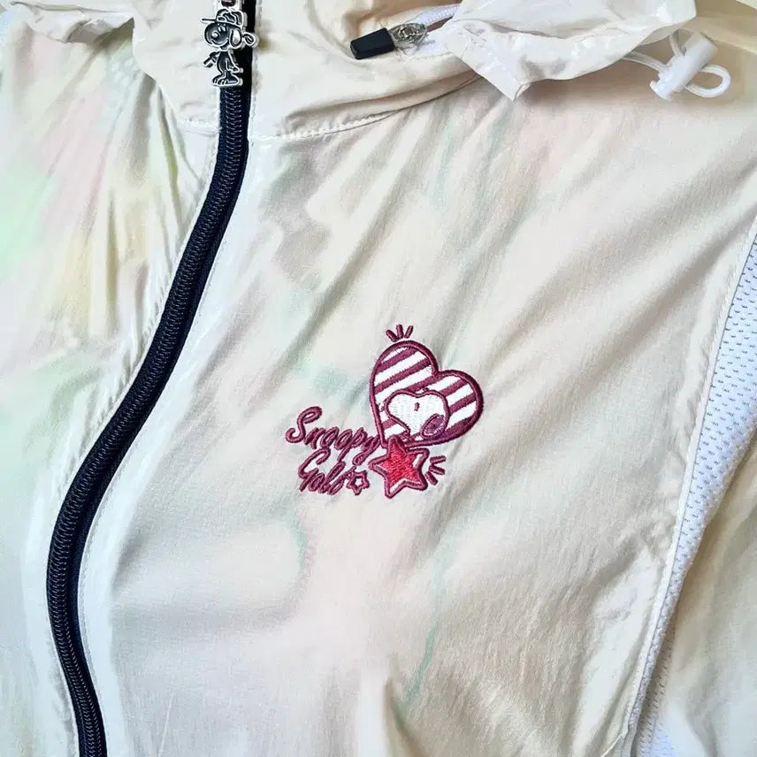 [BUNJANG] Snoopy Vintage Nylon Windbreaker Jacket / Snoopy 스누피 빈티지 나일론 윈드브레이커 바람막이 후드집업 자켓