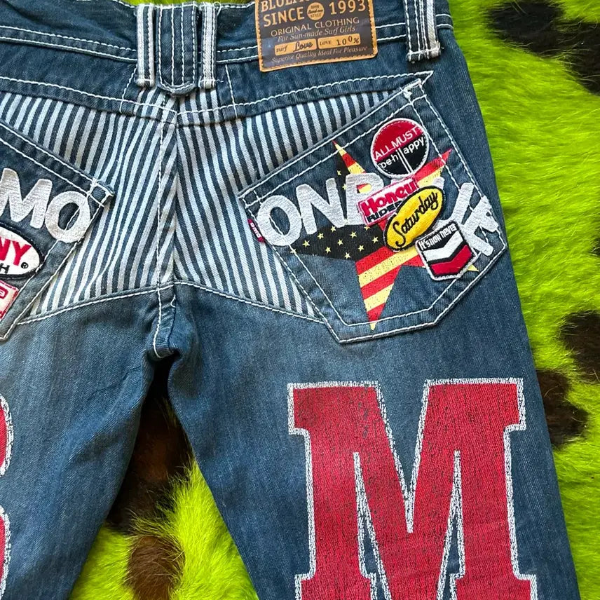 [BUNJANG] BLUE MOON BLUE Y2K Denim Pants / 90s-00s BLUE MOON BLUE 일본 빈티지 Y2K 데님 팬츠