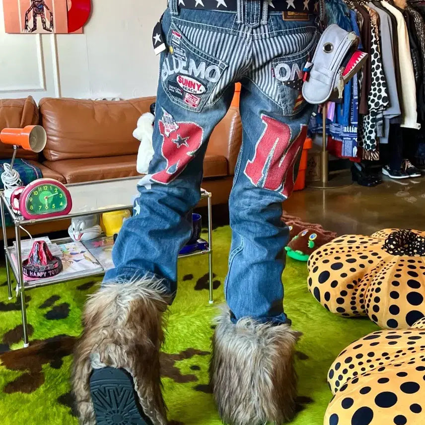 [BUNJANG] BLUE MOON BLUE Y2K Denim Pants / 90s-00s BLUE MOON BLUE 일본 빈티지 Y2K 데님 팬츠