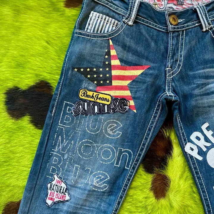 [BUNJANG] BLUE MOON BLUE Y2K Denim Pants / 90s-00s BLUE MOON BLUE 일본 빈티지 Y2K 데님 팬츠