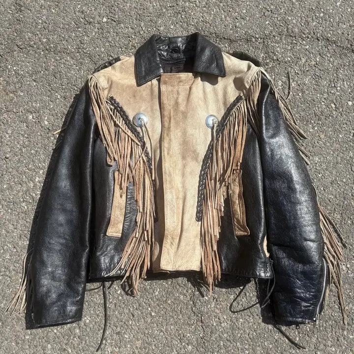 [BUNJANG] USA Western Leather Jacket / USA 웨스턴 가죽자켓