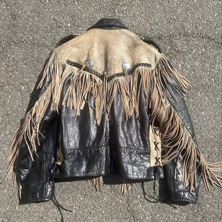 [BUNJANG] USA Western Leather Jacket / USA 웨스턴 가죽자켓