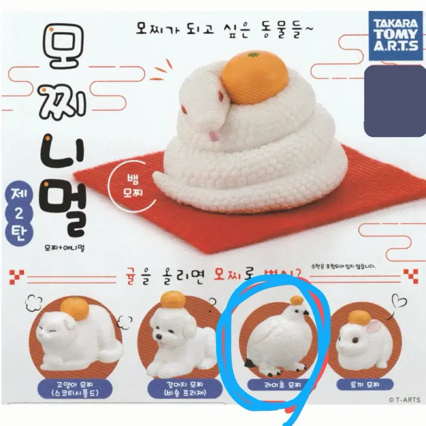 [BUNJANG] 타카라토미 모찌니멀 2탄 라이초 새 귤 모찌 가챠 피규어 / 타카라토미 모찌니멀 2탄 라이초 새 귤 모찌 동물 가챠 피규어