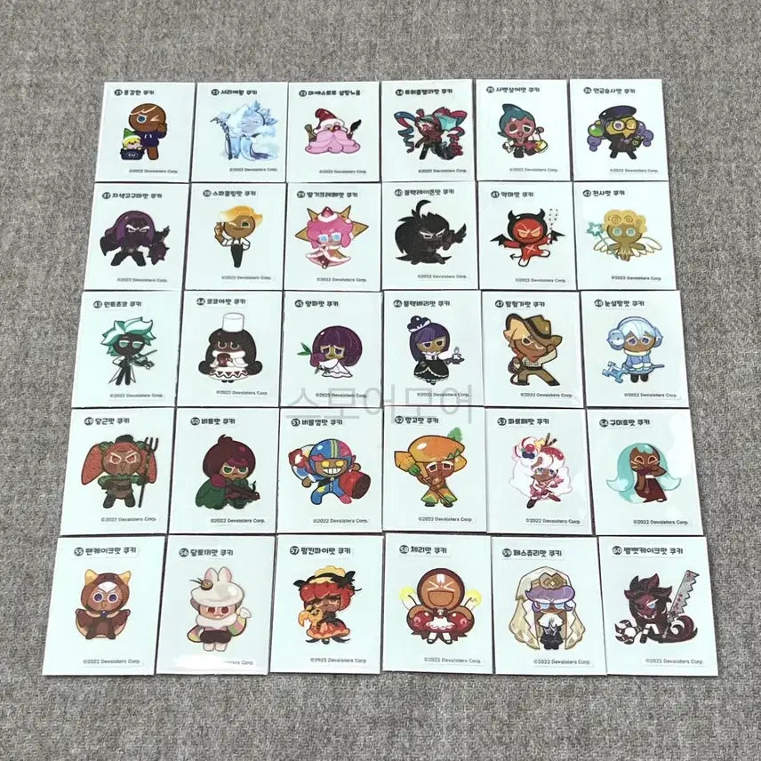[BUNJANG] Cookie Run Series 2 30 Sticker Set / 쿠키런 띠부띠부씰 2탄