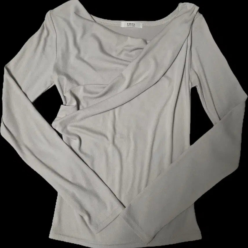 [BUNJANG] Shirring Long Sleeve T-Shirt / 셔링 긴팔 티셔츠 FREE