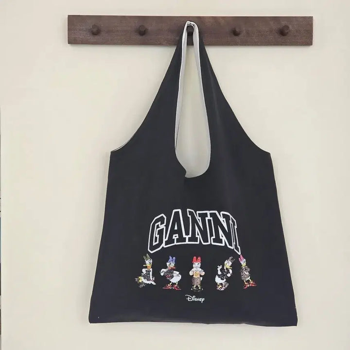 [BUNJANG] GANNI Disney Collaboration Tote Bag / 가니 디즈니 콜라보 토트백 블랙/핑크/그린