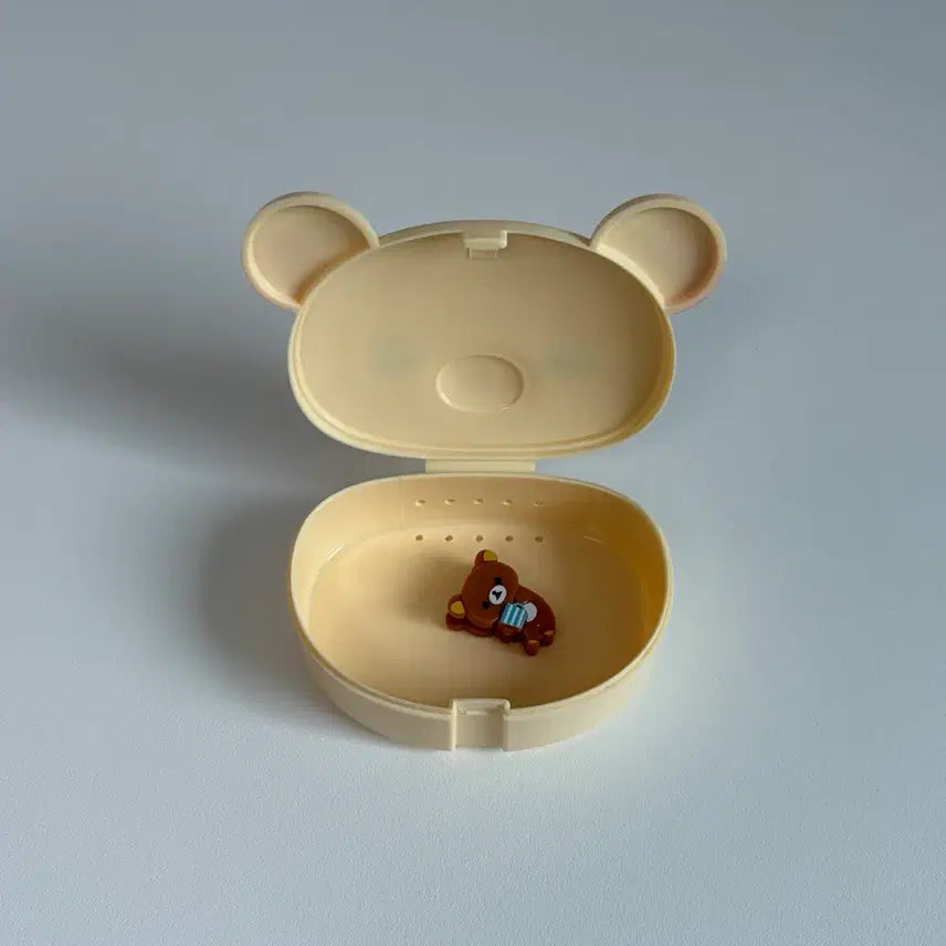 [BUNJANG] Rilakkuma Korilakkuma Face Storage Mini Accessory Case with Mini Tongs / 코리락쿠마 얼굴 보관함 미니 소품 케이스 + 미니 집게