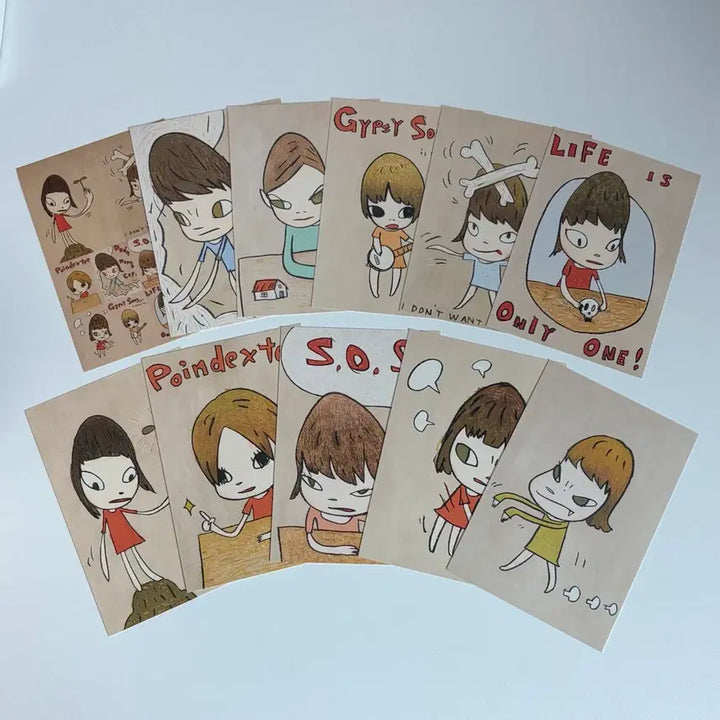 [BUNJANG] Yoshitomo Nara Postcard 10-Piece Tin Case Set / 요시토모나라 엽서 10장 틴케이스 세트
