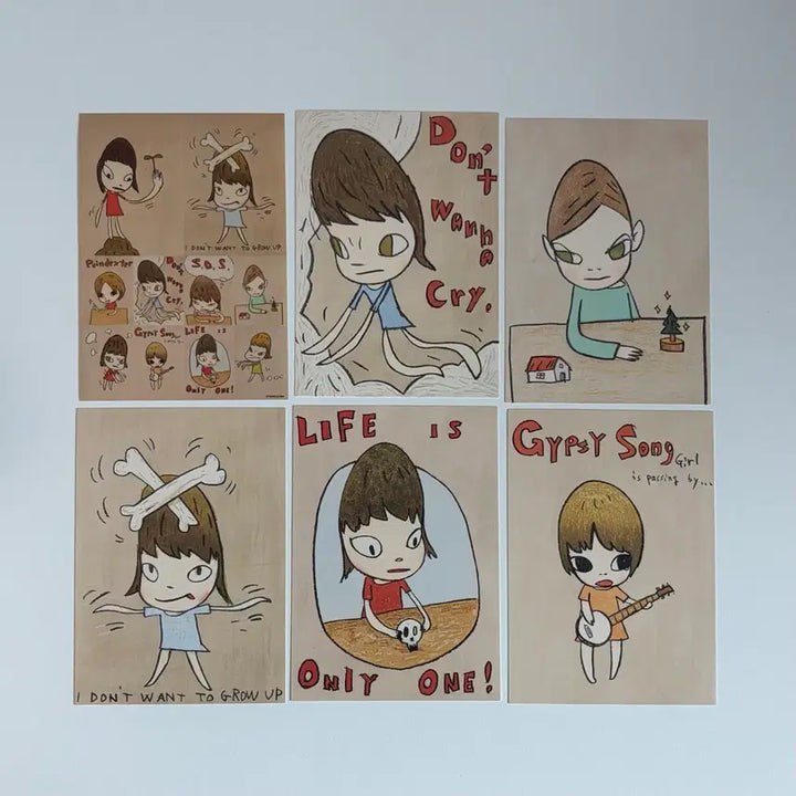[BUNJANG] Yoshitomo Nara Postcard 10-Piece Tin Case Set / 요시토모나라 엽서 10장 틴케이스 세트