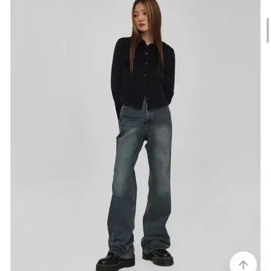[BUNJANG] Black Up Bootcut Pants (Medium Blue, Size M) / 블랙업 부츠컷 팬츠