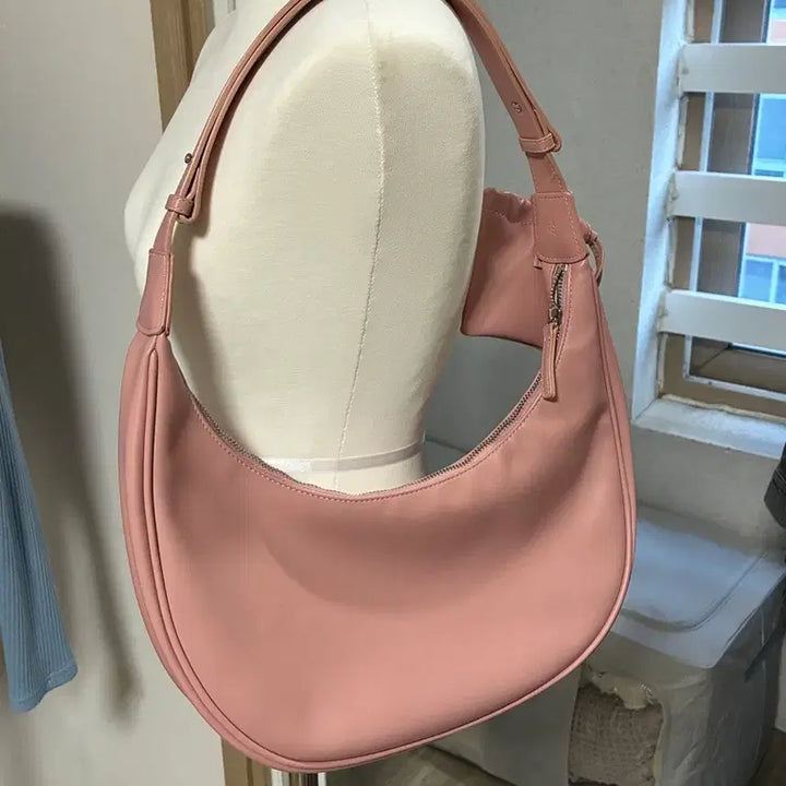 [BUNJANG] Pink Hobo Shoulder Bag / 핑크 호보백 숄더백
