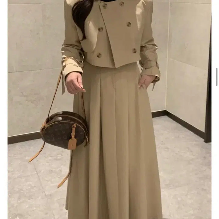 [BUNJANG] Flatfer Paris Pleated Long Skirt / 새상품) 플랫퍼 f/w파리 스커트 (베이지,네이비)