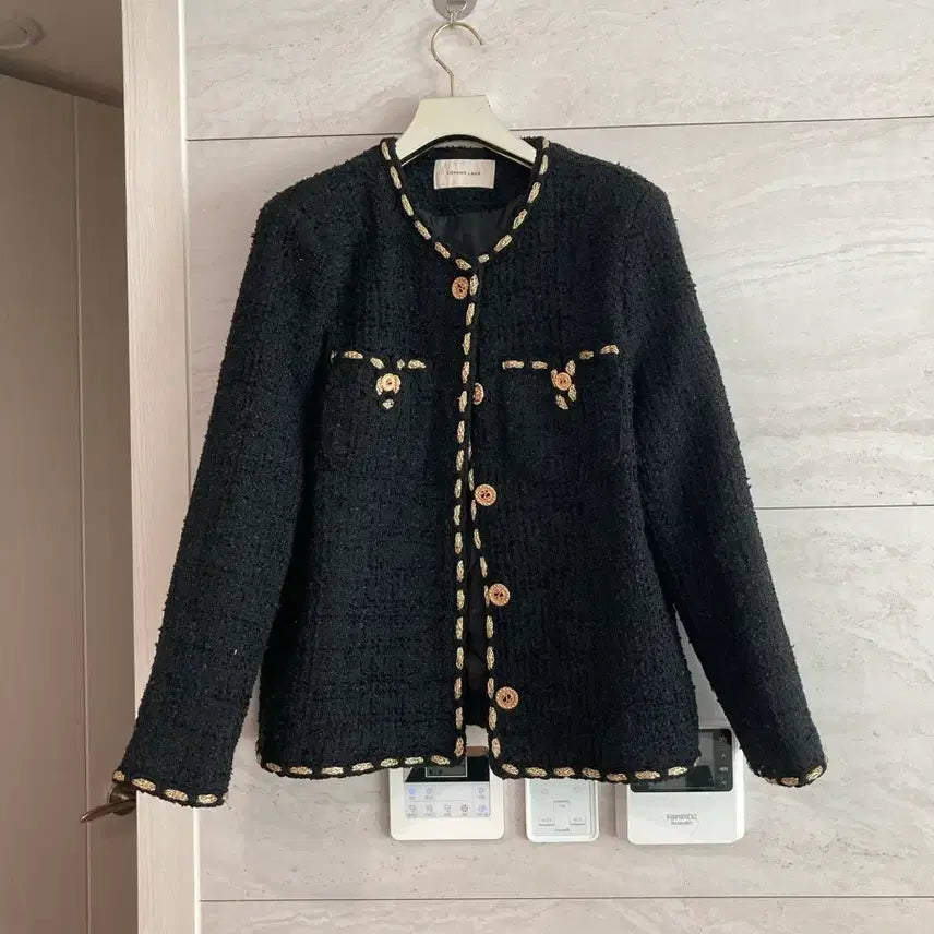[BUNJANG] London Lace Black Tweed Jacket / 런던레이스 블랙 트위드 자켓