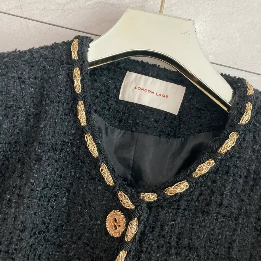 [BUNJANG] London Lace Black Tweed Jacket / 런던레이스 블랙 트위드 자켓