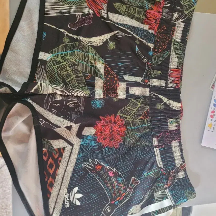 [BUNJANG] Adidas Tropical Pattern Shorts / 아디다스 트로피컬 패턴 반바지90