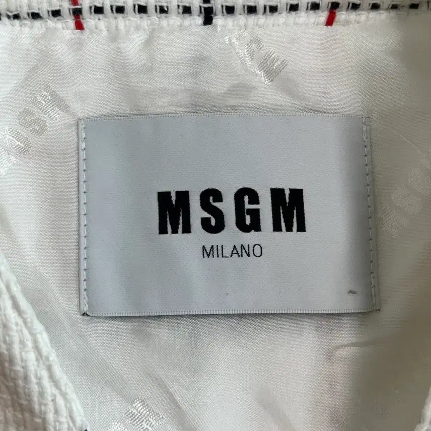 [BUNJANG] MSGM Tweed Check Crop Jacket / [정품] MSGM 트위드 체크 크롭 자켓