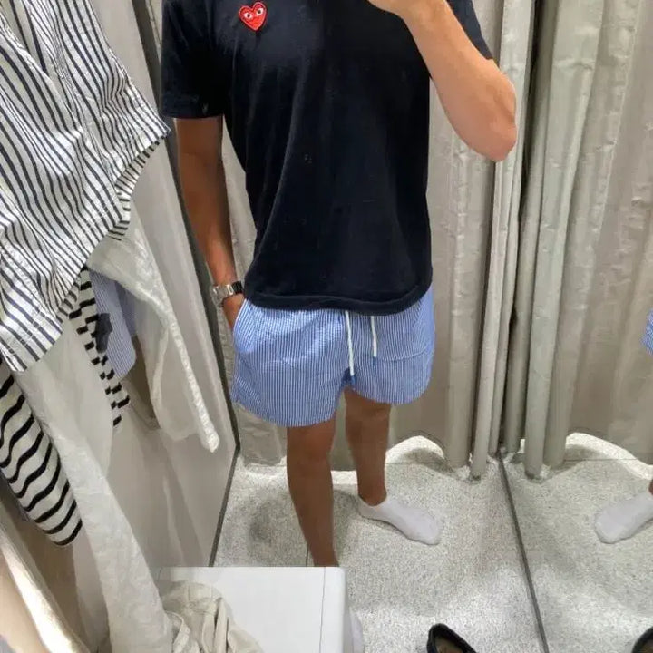 [BUNJANG] Comme des Garcons Play Heart Logo T-shirt / 꼼데가르송 플레이 반팔 티셔츠 화이트/블랙