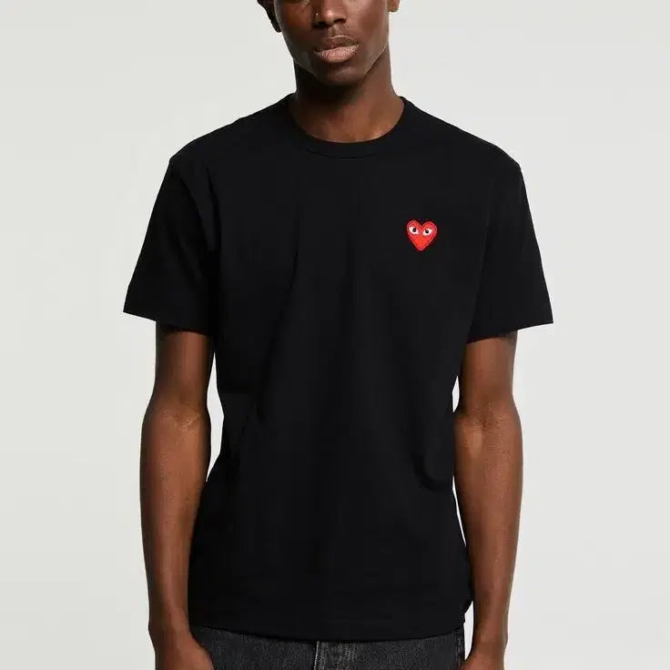 [BUNJANG] Comme des Garcons Play Heart Logo T-shirt / 꼼데가르송 플레이 반팔 티셔츠 화이트/블랙